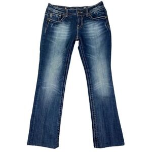 Miss‎ Me Easy Boot Jeans Women's Bootcut Blue Hemmed Size 29 (30x30 Measured)